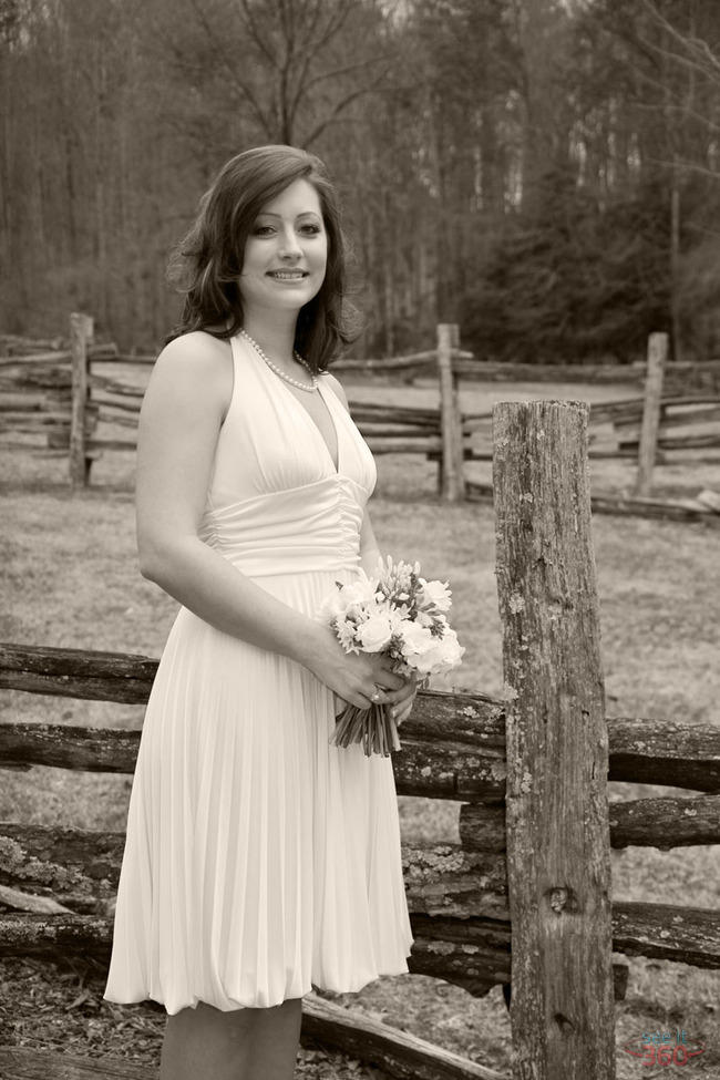 Wedding Photography:  black & white individual portrait