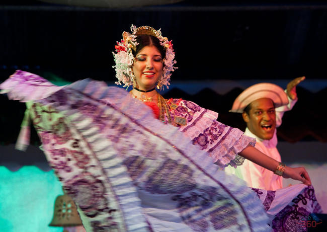 Couple Performs a Panamanian Dance at La Concepción, Panama