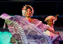 Couple Performs a Panamanian Dance at La Concepción, Panama