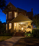 The Noble Manor Bed and Breakfast at Night