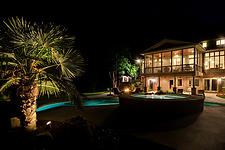 Architectural Photography:  night shot of the pool